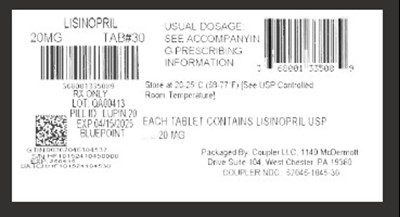 Label (Lisinopril 20mg)